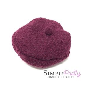 Maroon Tweed Lined Busboy Cap - New